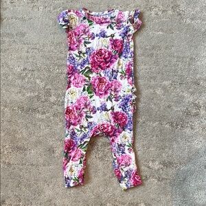 POSH PEANUT Floral Baby Romper